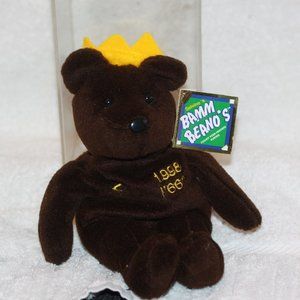 Salvino's Bamm Beano's 9" Sammy Sosa #21 Baseball Bear 1998 in Plastic Cube
